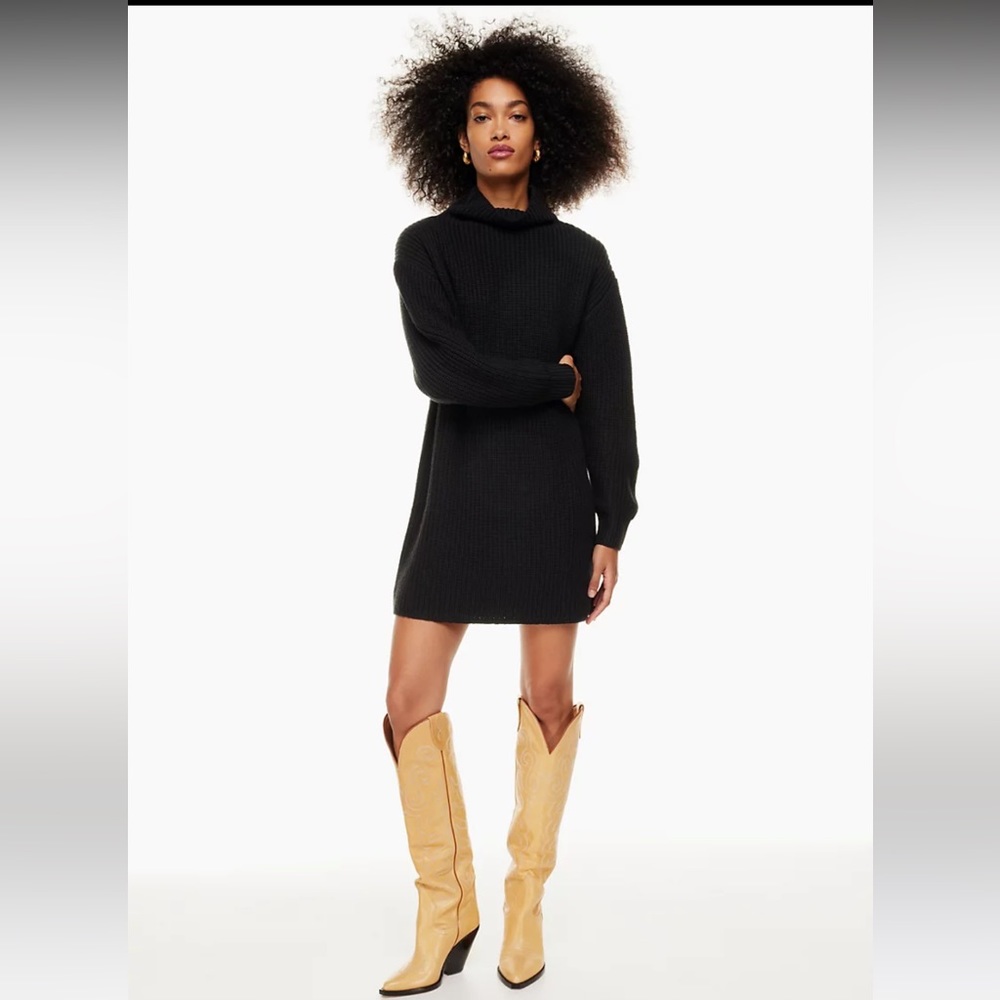 Aritzia Wilfred Montpellier sweater dress- perfect for the winter holidays